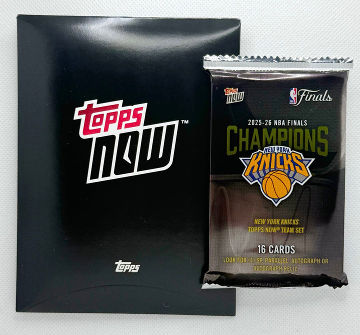 KNICKS 2026 NBA CHAMPS 16 CARD TOPPS NOW SET 15 BASE + PARALLEL SP AUTO OR RELIC