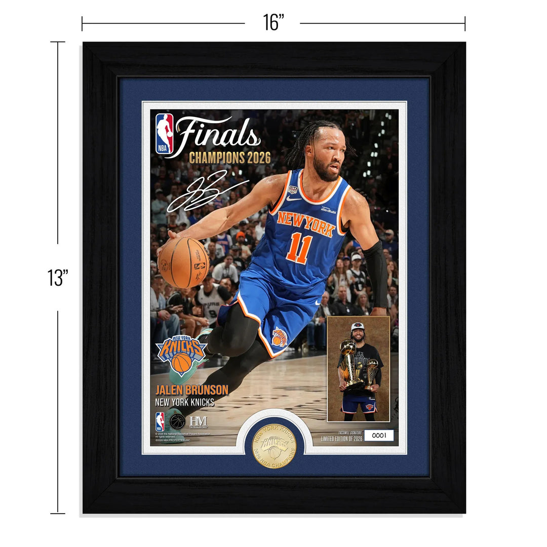Jalen Brunson 2026 NBA Champions Trophy Bronze Coin Photo Mint