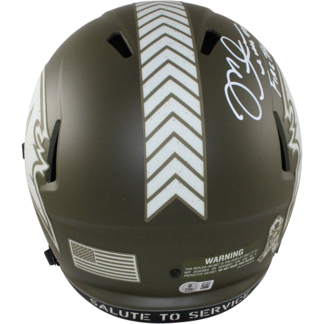 Mike Alstott Signed Tampa Bay Buccaneers F/S Helmet 22 STS Cannons Beckett 54606