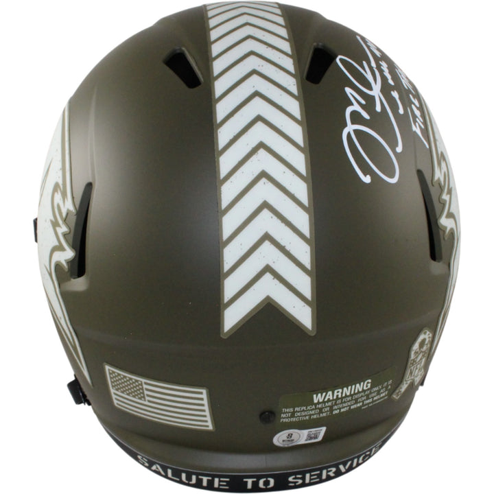 Mike Alstott Signed Tampa Bay Buccaneers F/S Helmet 22 STS Cannons Beckett 54606