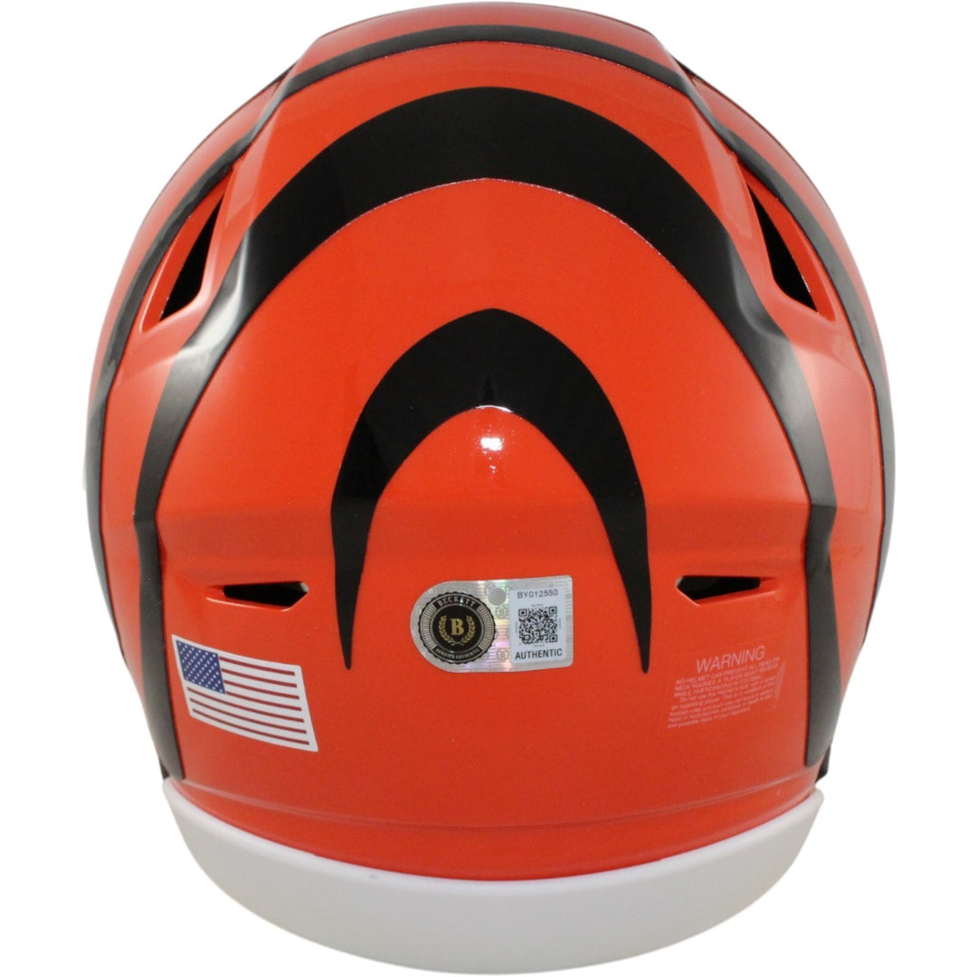 Tee Higgins Autographed Cincinnati Bengals Mid-Size Midi Helmet Beckett W 57929