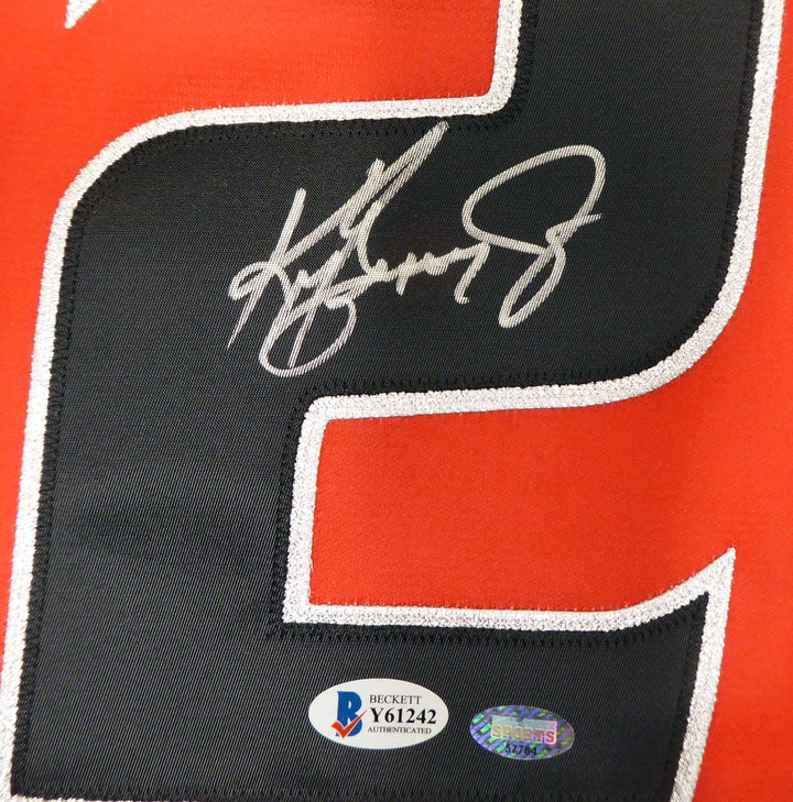 Mariners Ken Griffey Jr. Auto Red Mitchell Ness Turn Forward The Clock Jersey 48