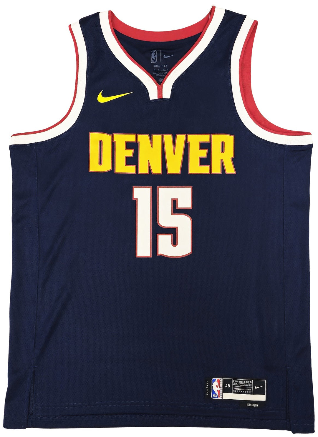 Nuggets Nikola Jokic Signed Blue Nike Swingman Icon Edition Jersey Size 48 JSA