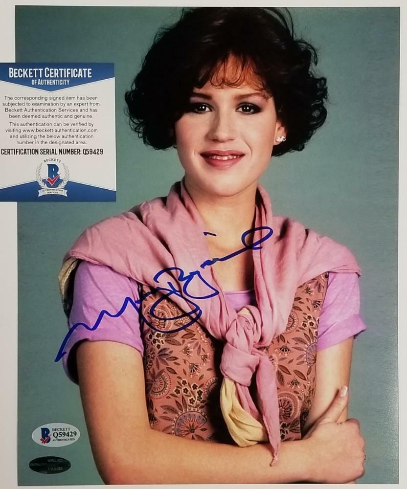 Molly Ringwald signed 8x10 Photo Sixteen Candles Breakfast Club~ Beckett BAS COA