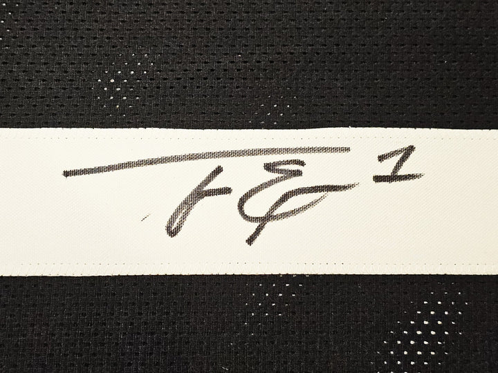 Jacksonville Jaguars Travis Etienne Signed Black Jersey Beckett Wit