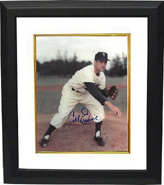 Carl Erskine signed Brooklyn Dodgers 8x10 Photo Custom Framed - COA