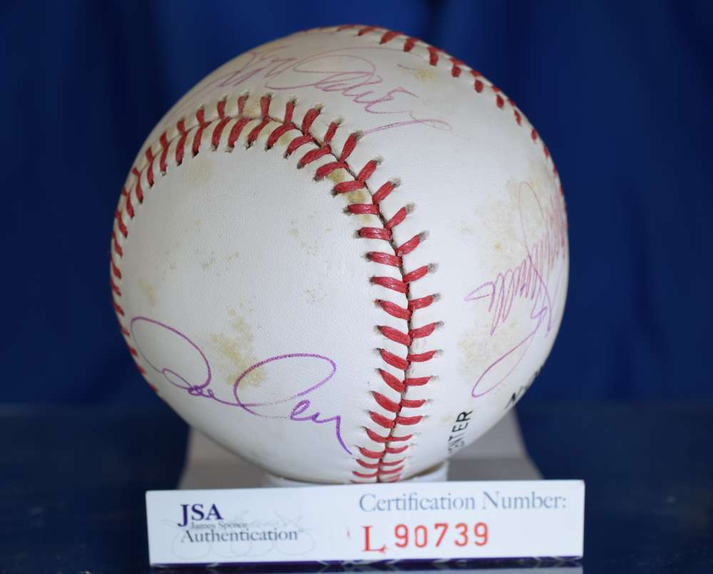 Garvey Cey Baker Smith Jsa Hand Signed National League Autograph Baseball