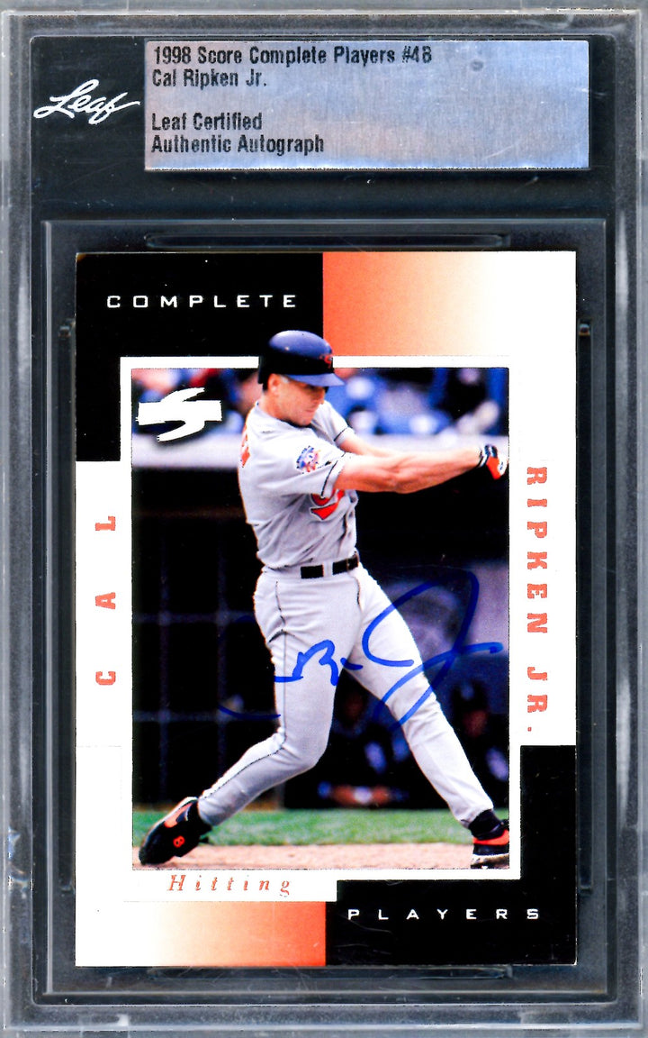 Cal Ripken Jr. Signed 1998 Score Complete Players Card 4B Baltimore Orioles Leaf
