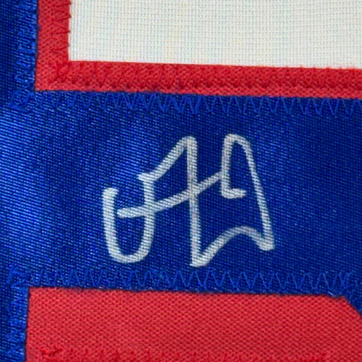Framed Autographed/Signed Vincent Trocheck 35x39 New York White Jersey JSA COA