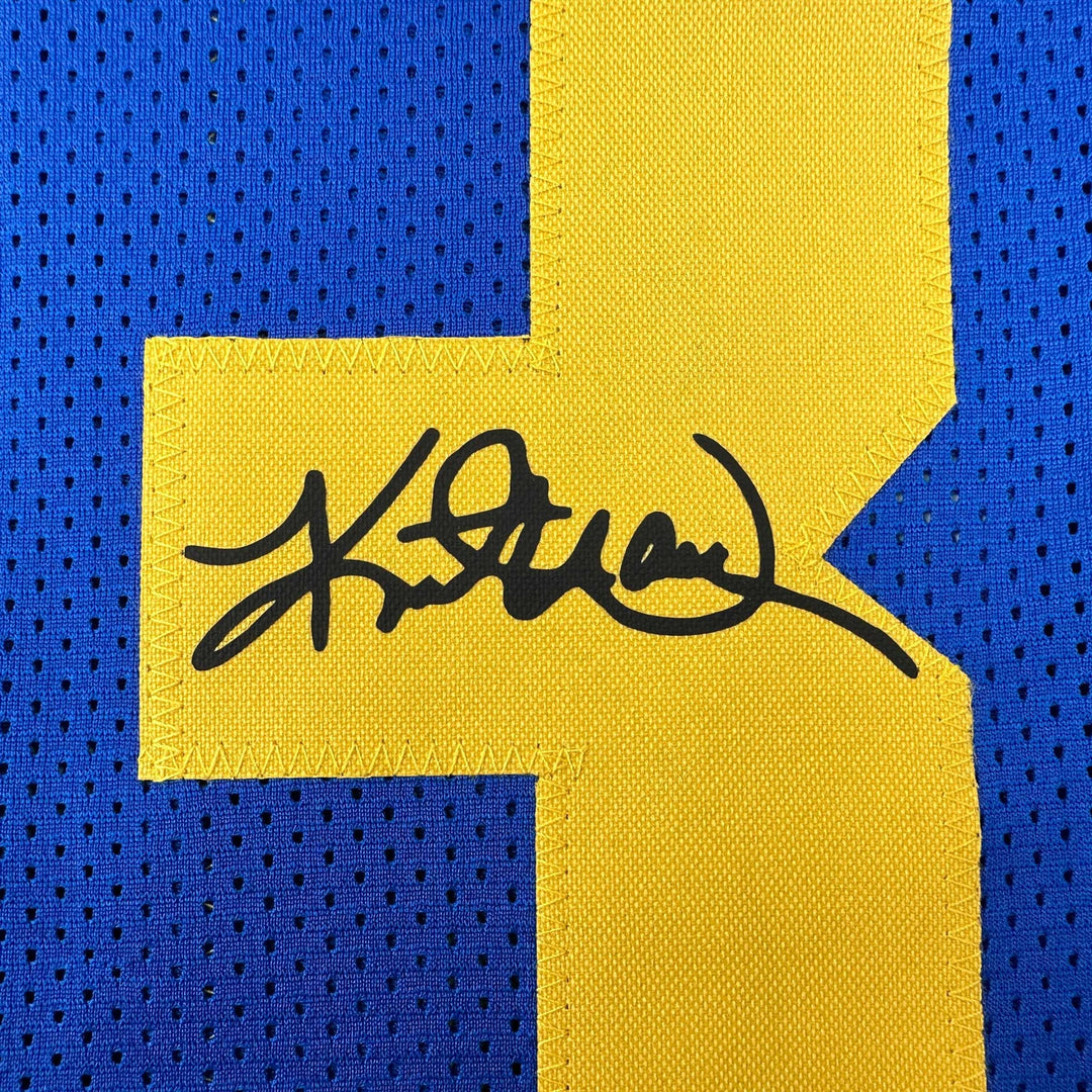 Facsimile Autographed Kurt Warner St. Louis Royal Blue Retro Reprint Jersey XL