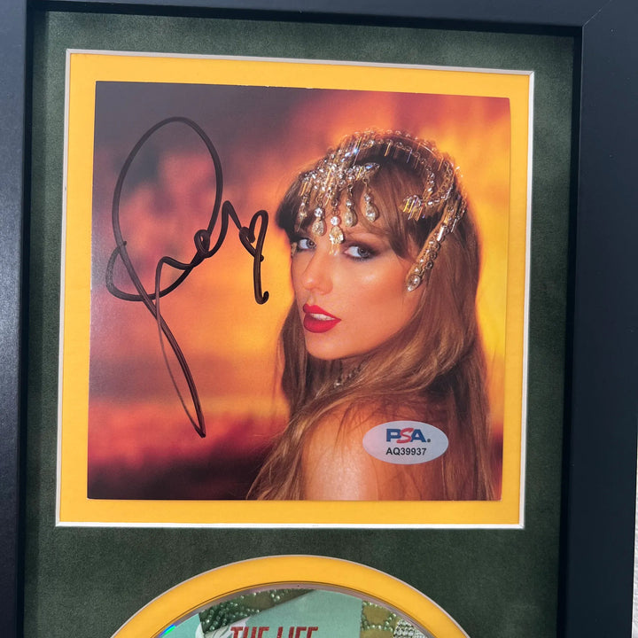 Taylor Swift Signed CD Cover Framed PSA/DNA Autographed The Life of a Showgirl