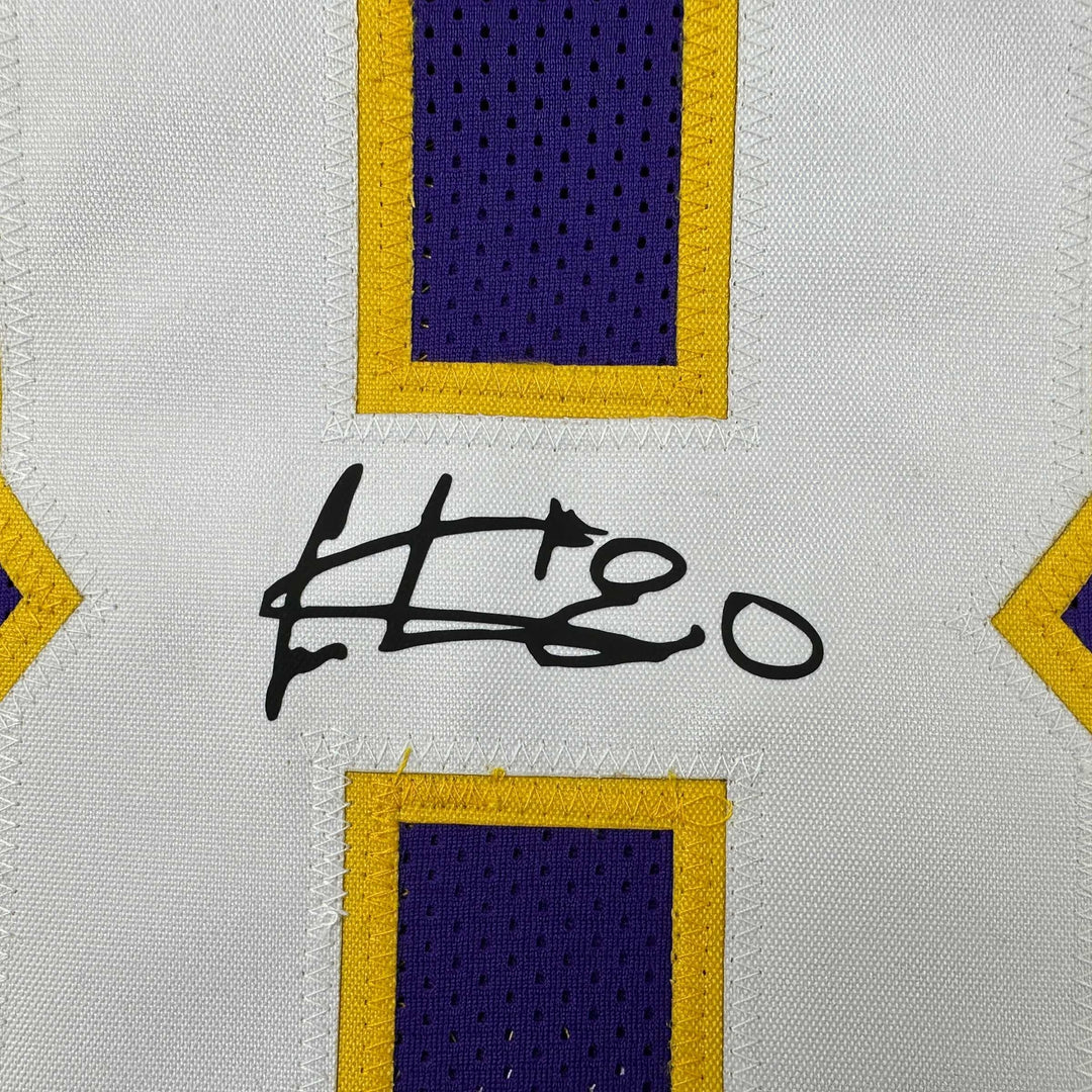 Facsimile Autographed Cris Carter Minnesota Purple Reprint Jersey Size Men's XL