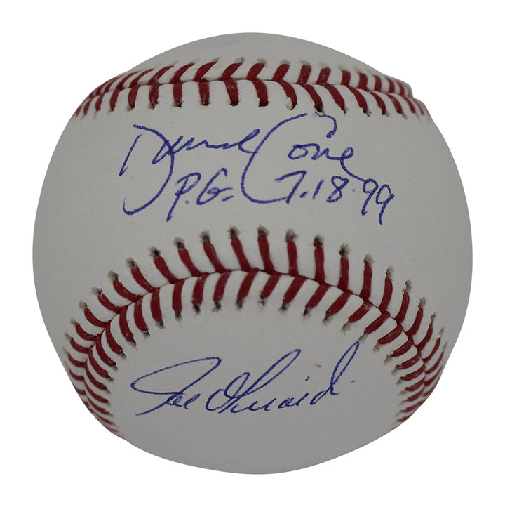 David Cone & Joe Girardi Signed New York Yankees OML Baseball PG BAS 39579