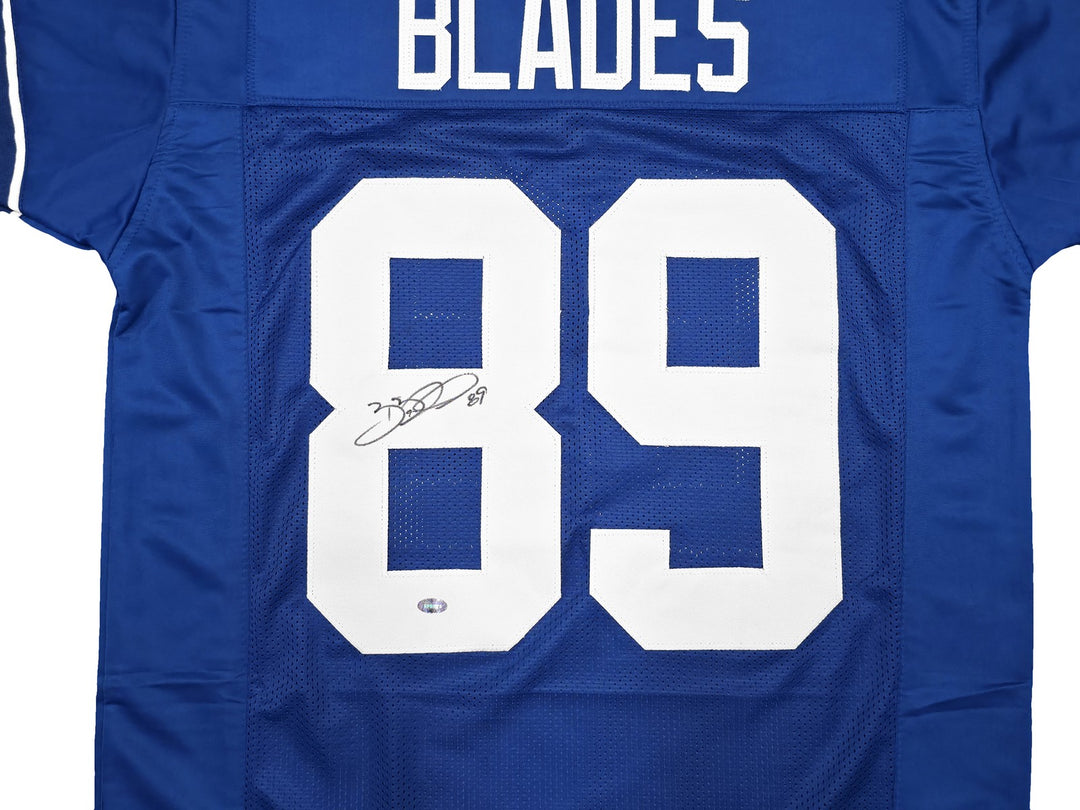 Seattle Seahawks Brian Blades Signed Throwback Blue Jersey MCS Holo