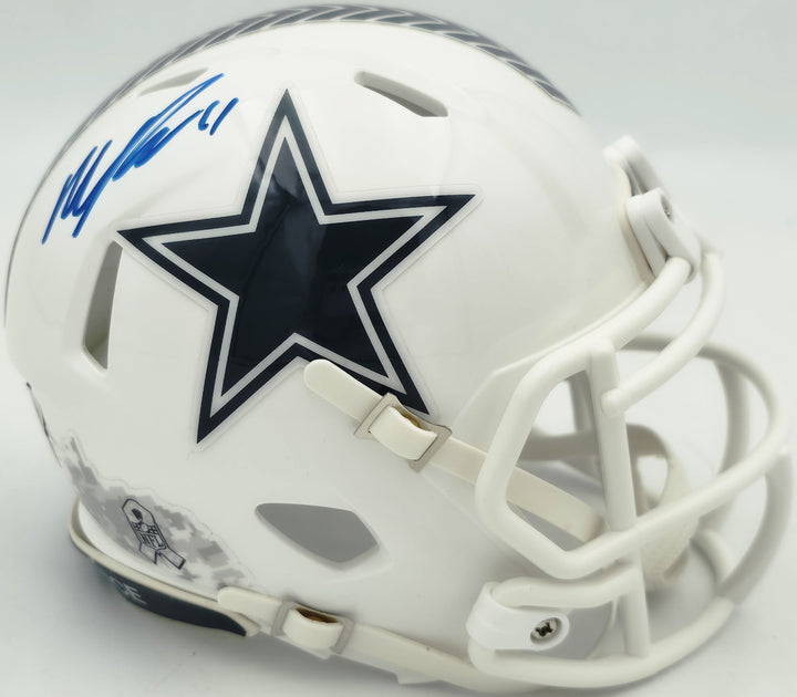 Micah Parson Auto Cowboys White Salute To Service Speed Mini Helmet Fanatics