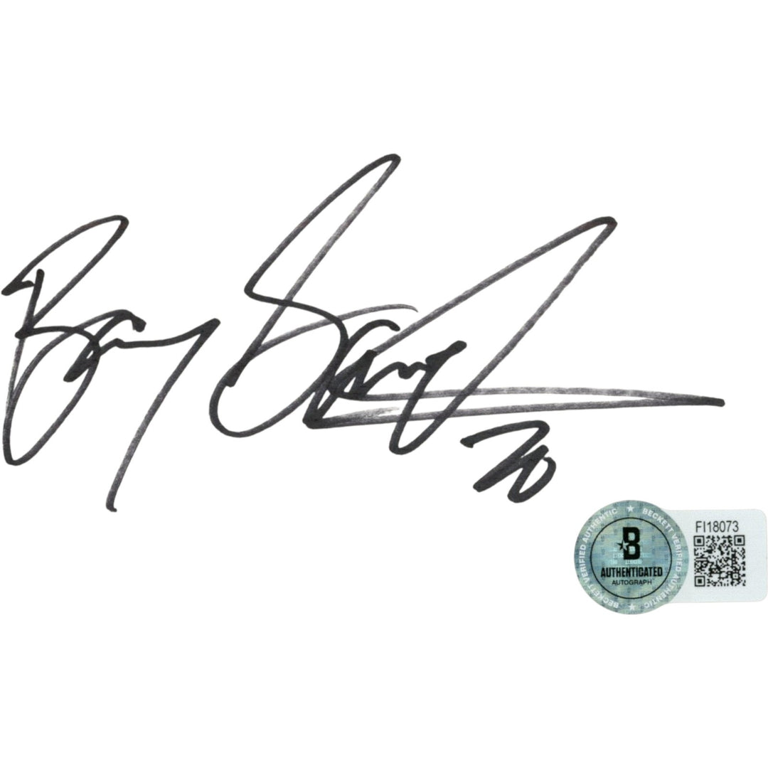 Barry Sanders Autographed/Signed Detroit Lions 3x5 Cut Beckett 59217