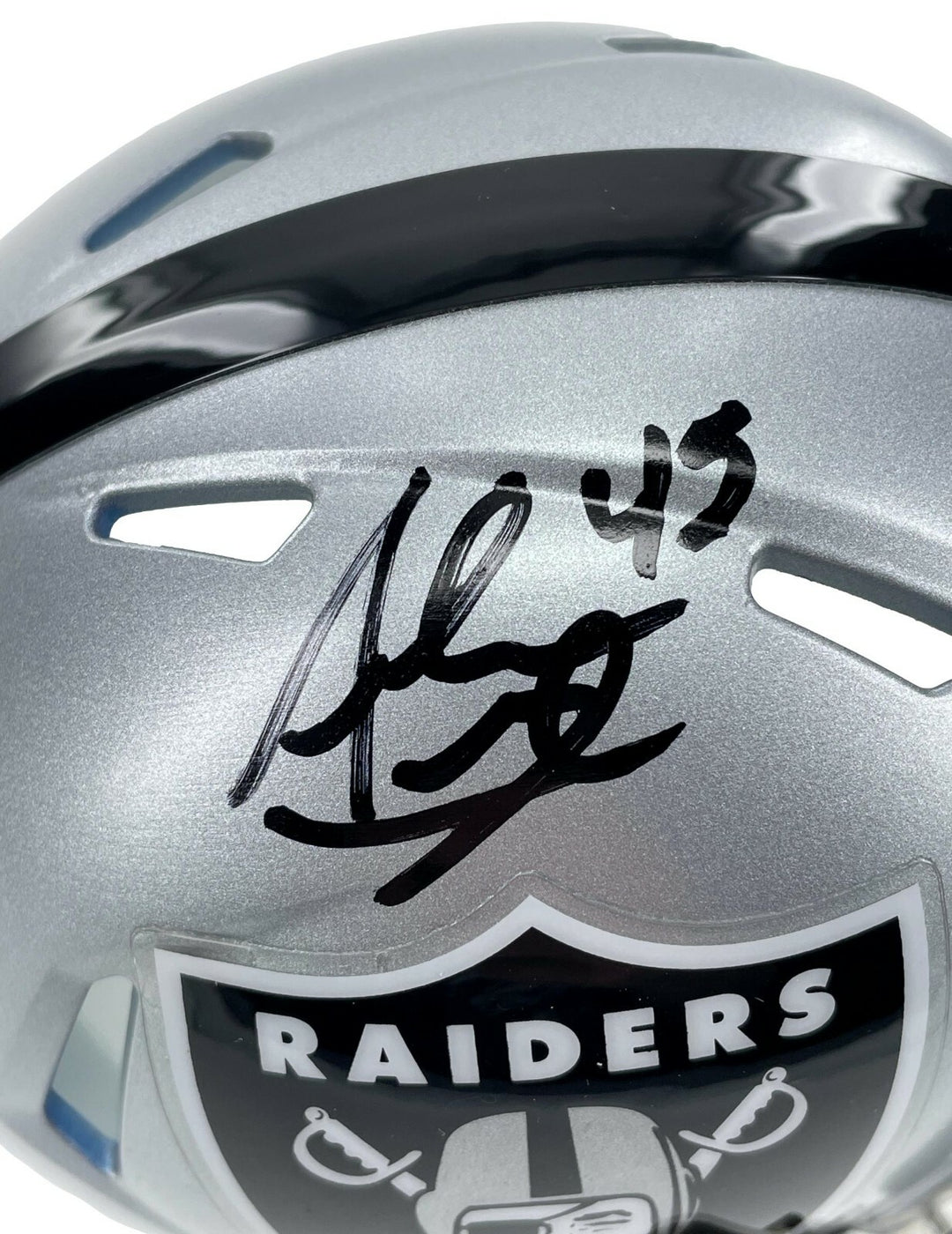 Alec Ingold Signed Las Vegas Raiders Mini Helmet Inscribed COA Autograph Oakland