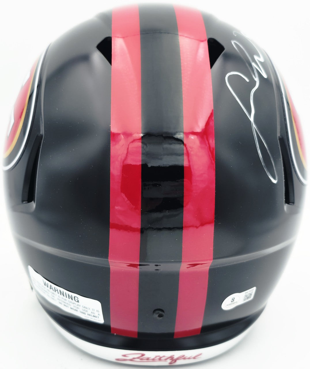 Fred Warner Signed 49ers Black Rivalries Full Size Speed Replica Helmet Beckett