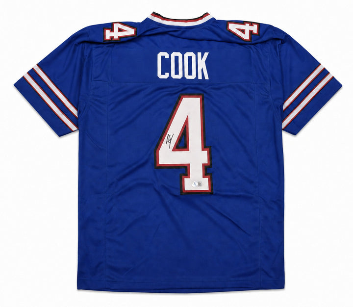 Buffalo Bills James Cook Signed Blue Jersey Beckett BAS Witness