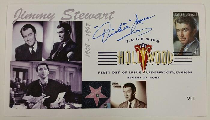 DICKIE JONES Signed Jimmy Stewart Stamped Envelope WII Hollywood w/ PSA/DNA