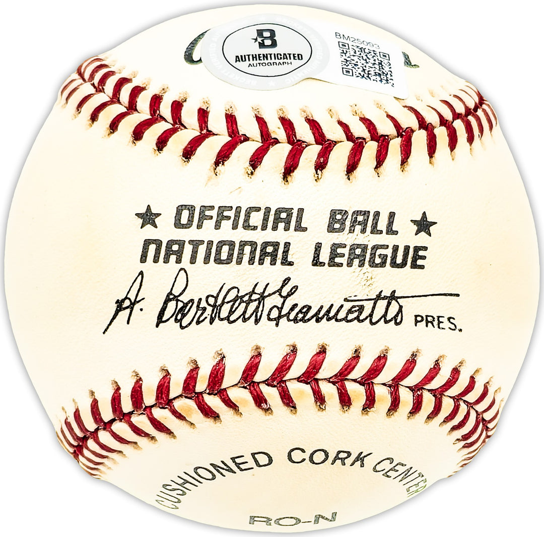 Ray Benge Autographed Official NL Baseball Brooklyn Dodgers Beckett QR #BM25093