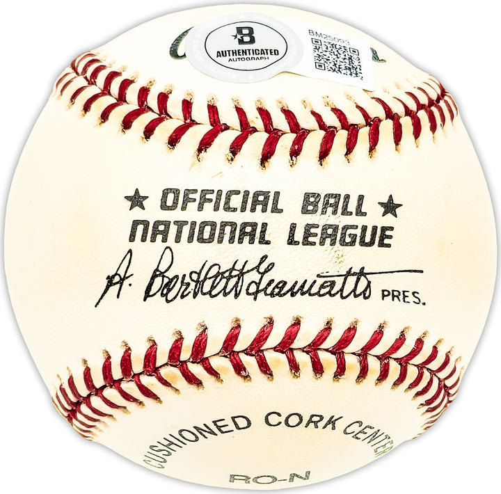 Ray Benge Autographed Official NL Baseball Brooklyn Dodgers Beckett QR #BM25093