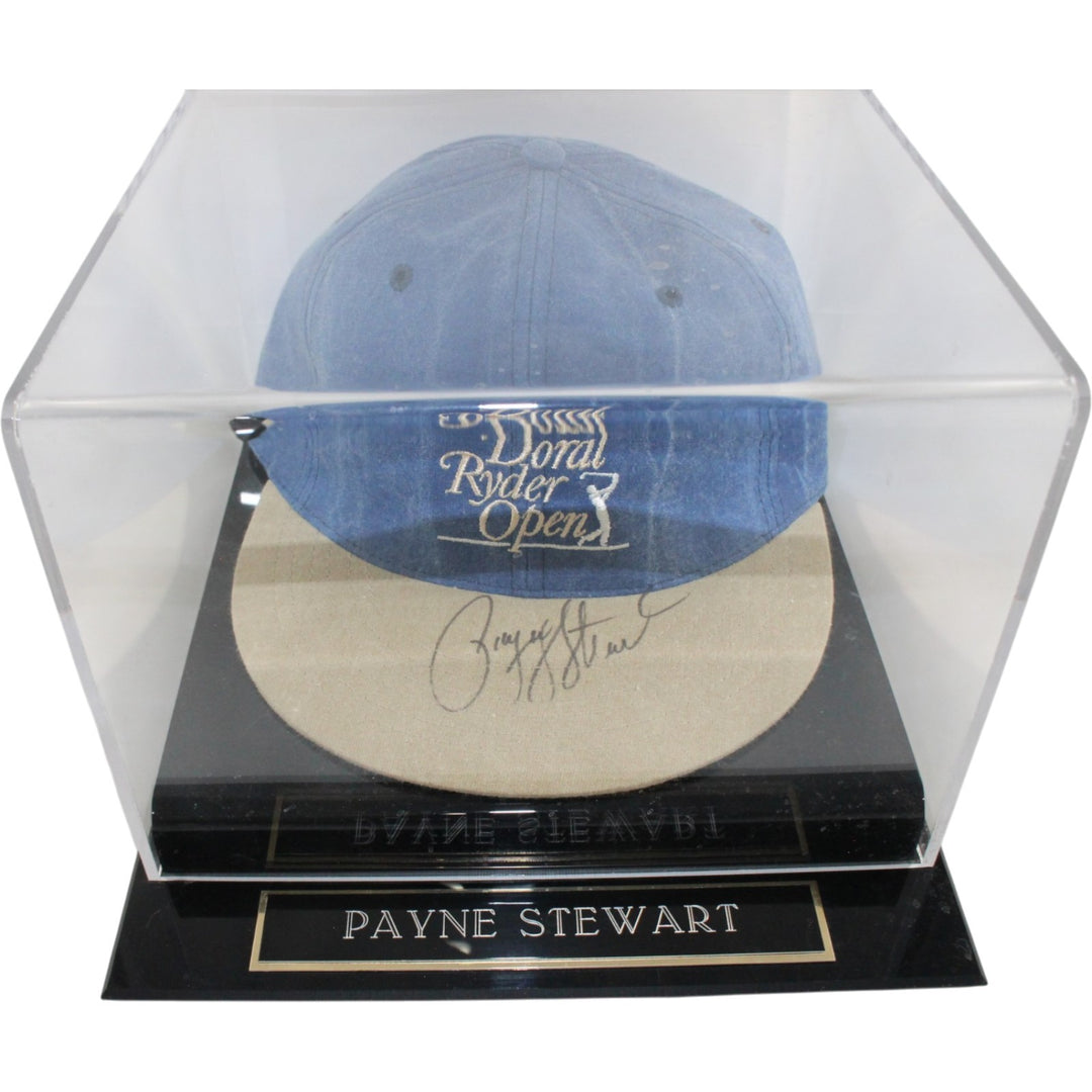 Stewart Payne Autographed/Signed Doral Ryder Open Blue Hat w/Case Beckett 55419