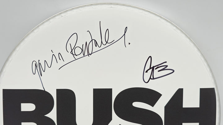 Bush Signed Drumhead Signed By All 4 Band Members Gavin Rossdale Beckett