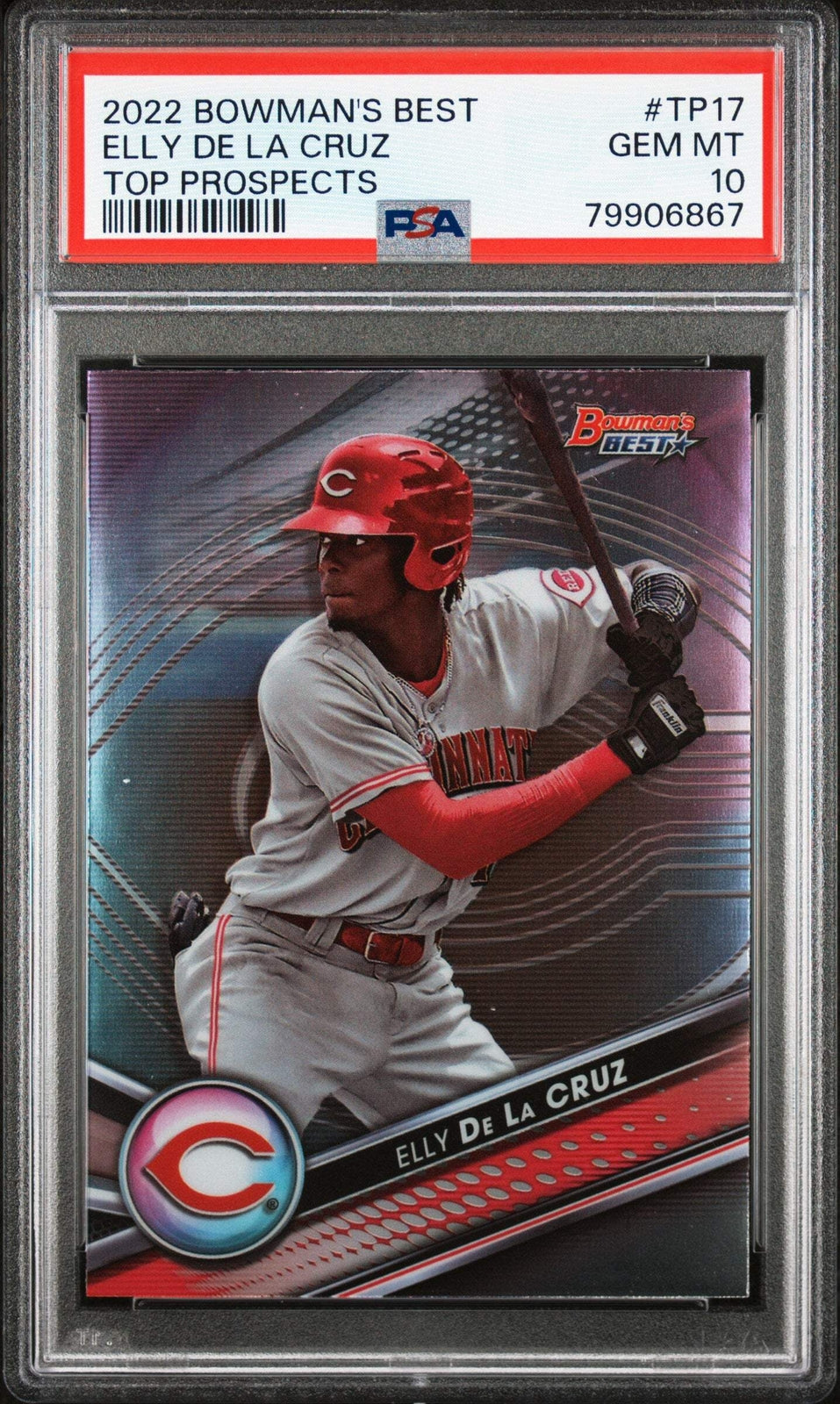 Graded 2022 Bowman Best Elly De La Cruz #TP17 Top Prospects Baseball Card PSA 10