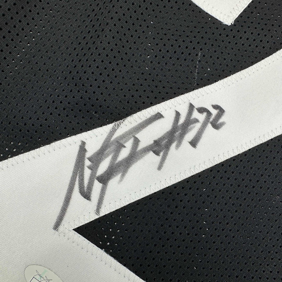 Autographed/Signed Najee Harris Pittsburgh Black Football Jersey Beckett BAS COA