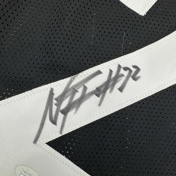 Autographed/Signed Najee Harris Pittsburgh Black Football Jersey Beckett BAS COA