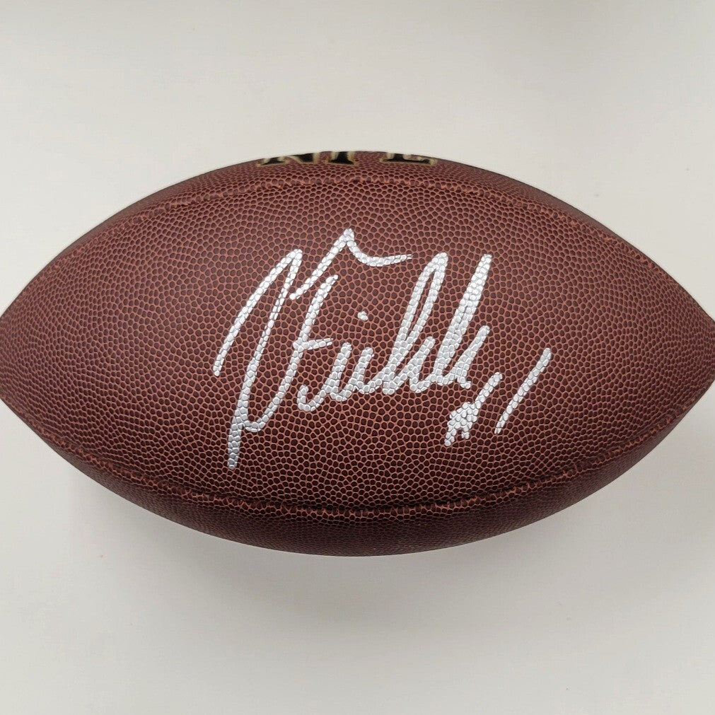 Justin Fields signed Wilson Super NFL Football Steelers autograph A~ Beckett BAS