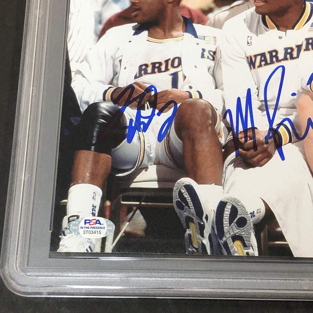 Chris Mullin Tim Hardaway Mitch Richmond signed 8x10 photo PSA/DNA Encapsulated