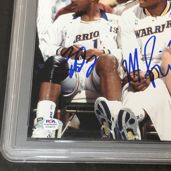 Chris Mullin Tim Hardaway Mitch Richmond signed 8x10 photo PSA/DNA Encapsulated