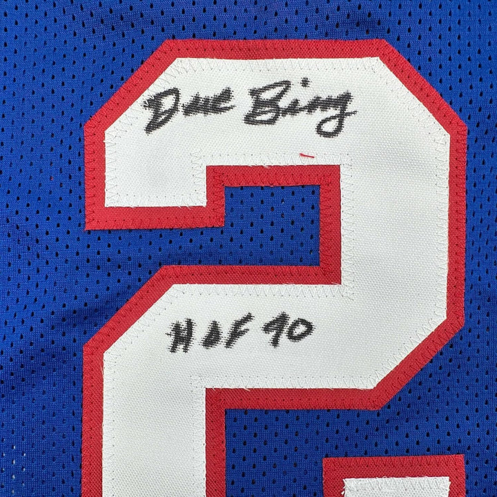 Framed Signed Dave Bing 35x39 HOF 90 Detroit Blue Jersey Beckett COA