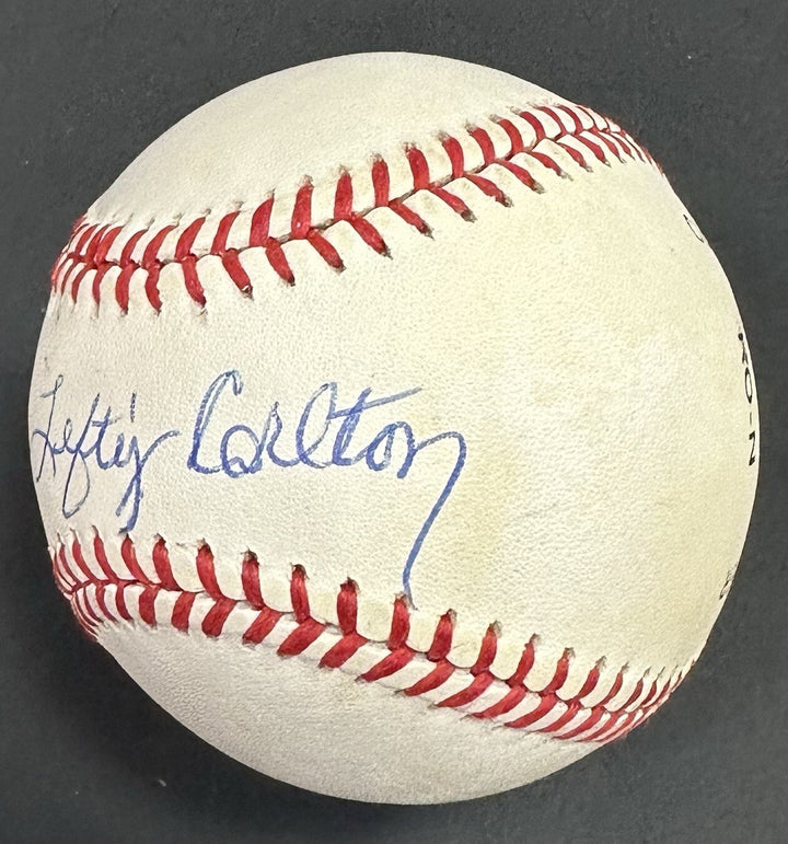 Steve Carlton Signed Official NL Baseball Phillies Lefty 329 Wins Auto PSA HOF