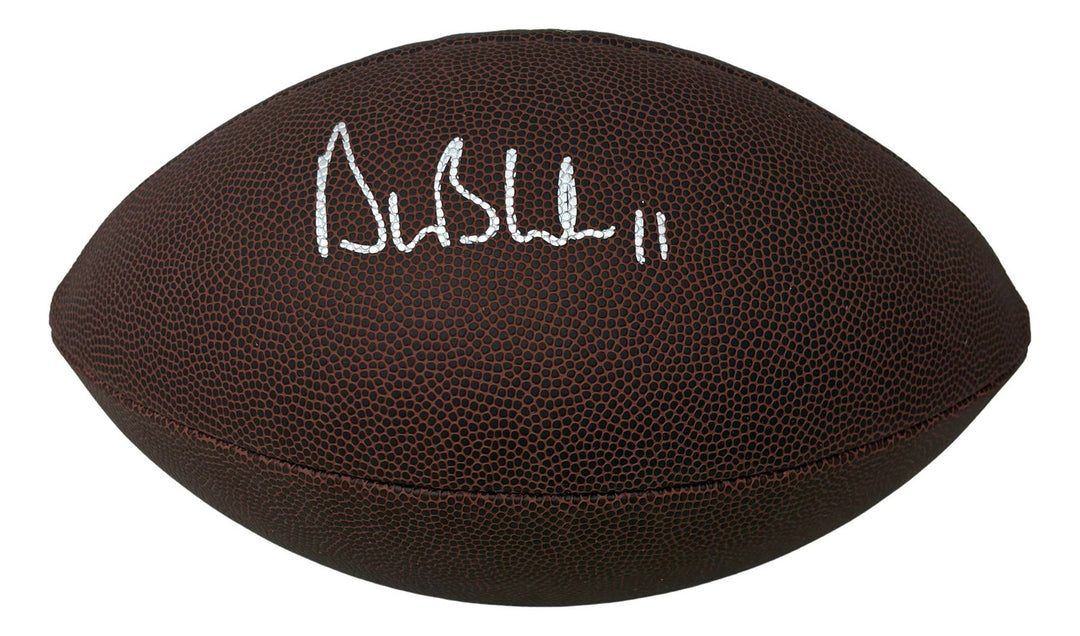Drew Bledsoe New England Signed Wilson NFL Super Grip Football JSA QR