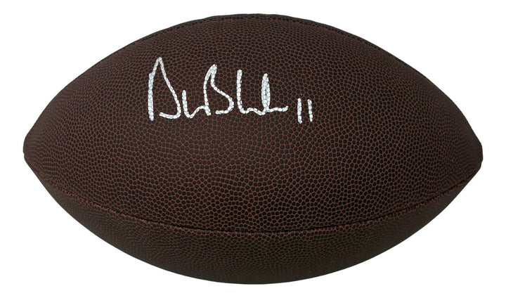 Drew Bledsoe New England Signed Wilson NFL Super Grip Football JSA QR