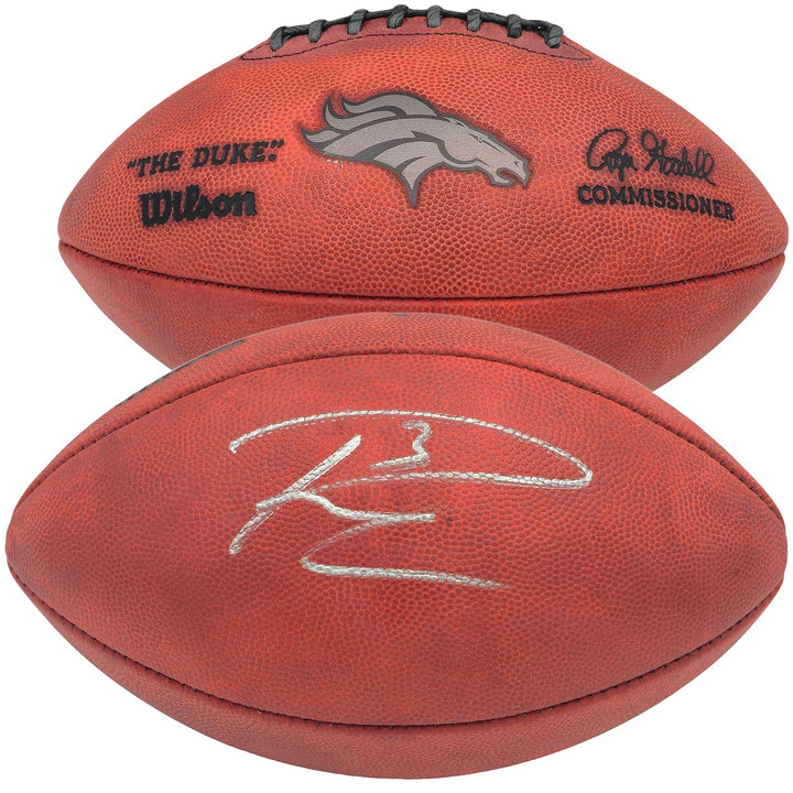Russell Wilson Signed Official NFL Leather Broncos Logo Football Fanatics Holo