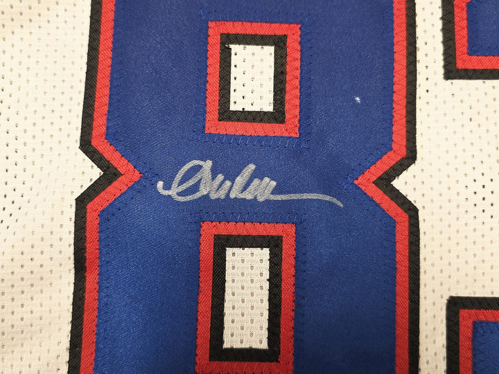 Bills Jim Kelly, Thurman Thomas & Andre Reed Signed White Jersey Beckett Witness