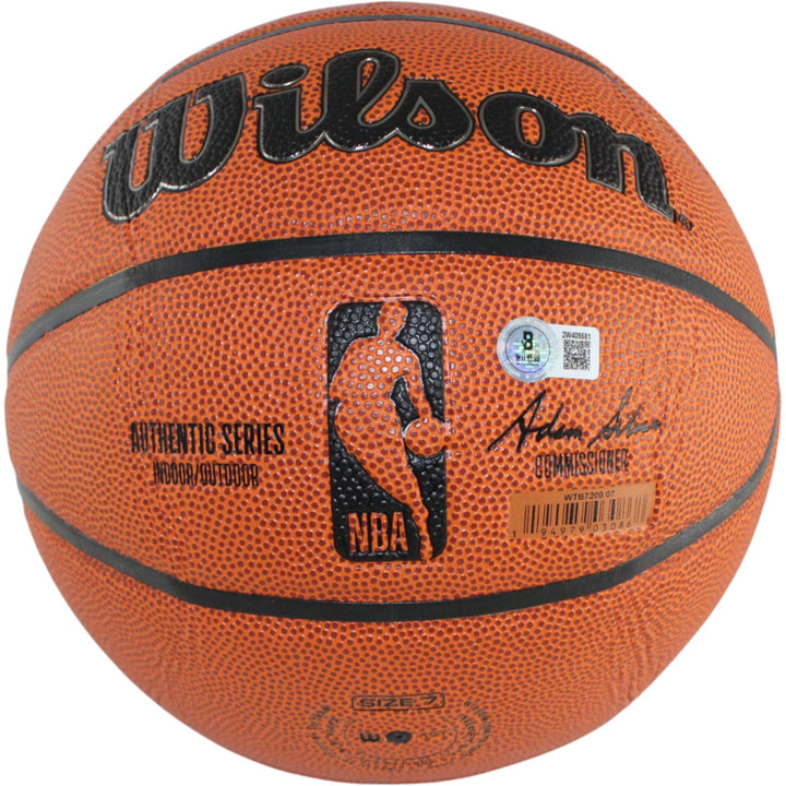 John Stockton Karl Malone Autographed/Signed Utah Jazz Basketball Beckett 53106