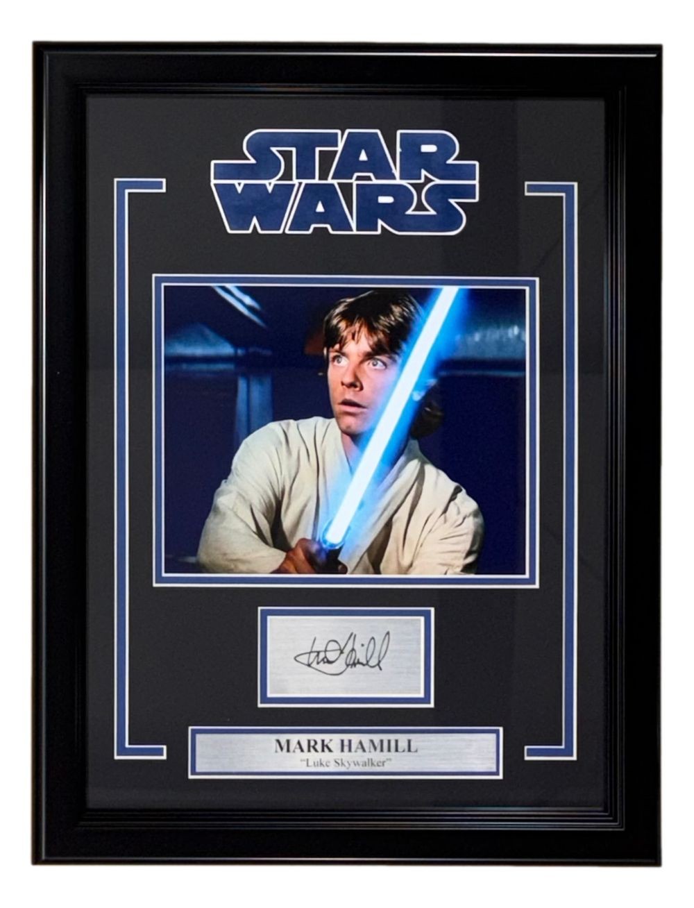 Mark Hamill Framed 8x10 Star Wars Luke Skywalker Photo w/ Laser Engraved Auto