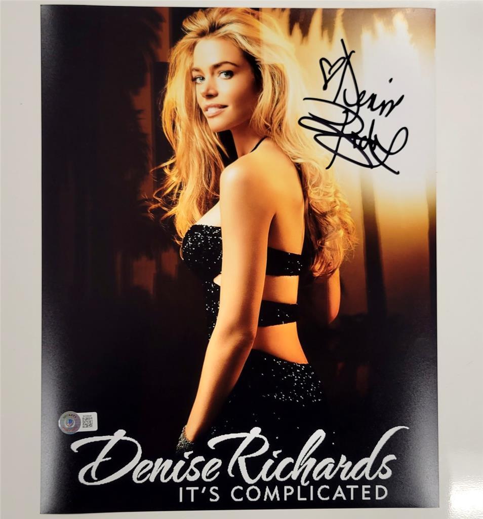 Denise Richards signed 11x14 Photo #3 model actress autograph ~ Beckett BAS Holo