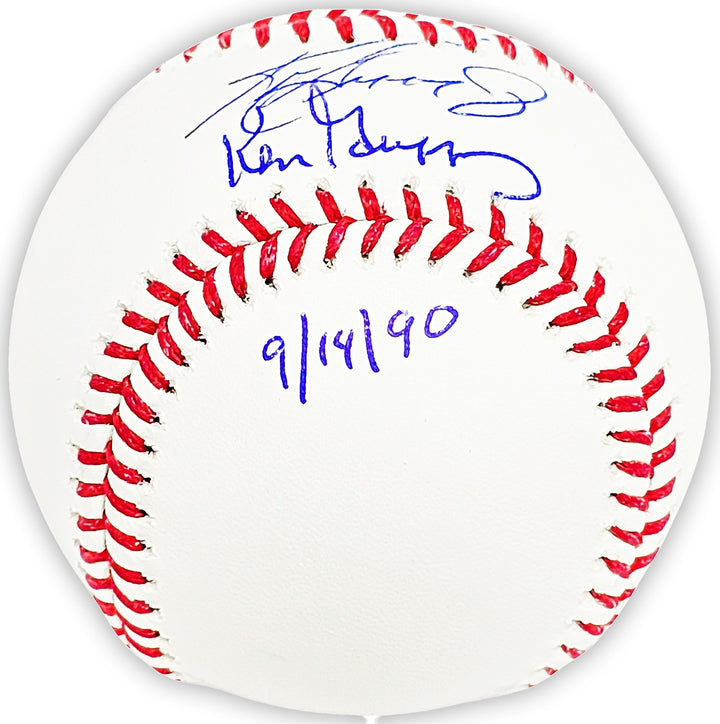 Ken Griffey Jr. & Sr. Auto MLB Baseball Mariners Back To Back HR 9/14/90 Beckett