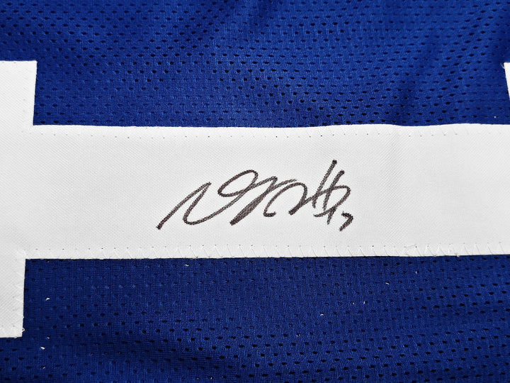 Los Angeles Rams Davante Adams Signed Blue Jersey Beckett Witness