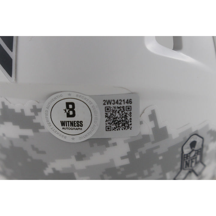 Lawrence Taylor Autographed New York Giants 24 STS Mini Helmet Beckett 49751