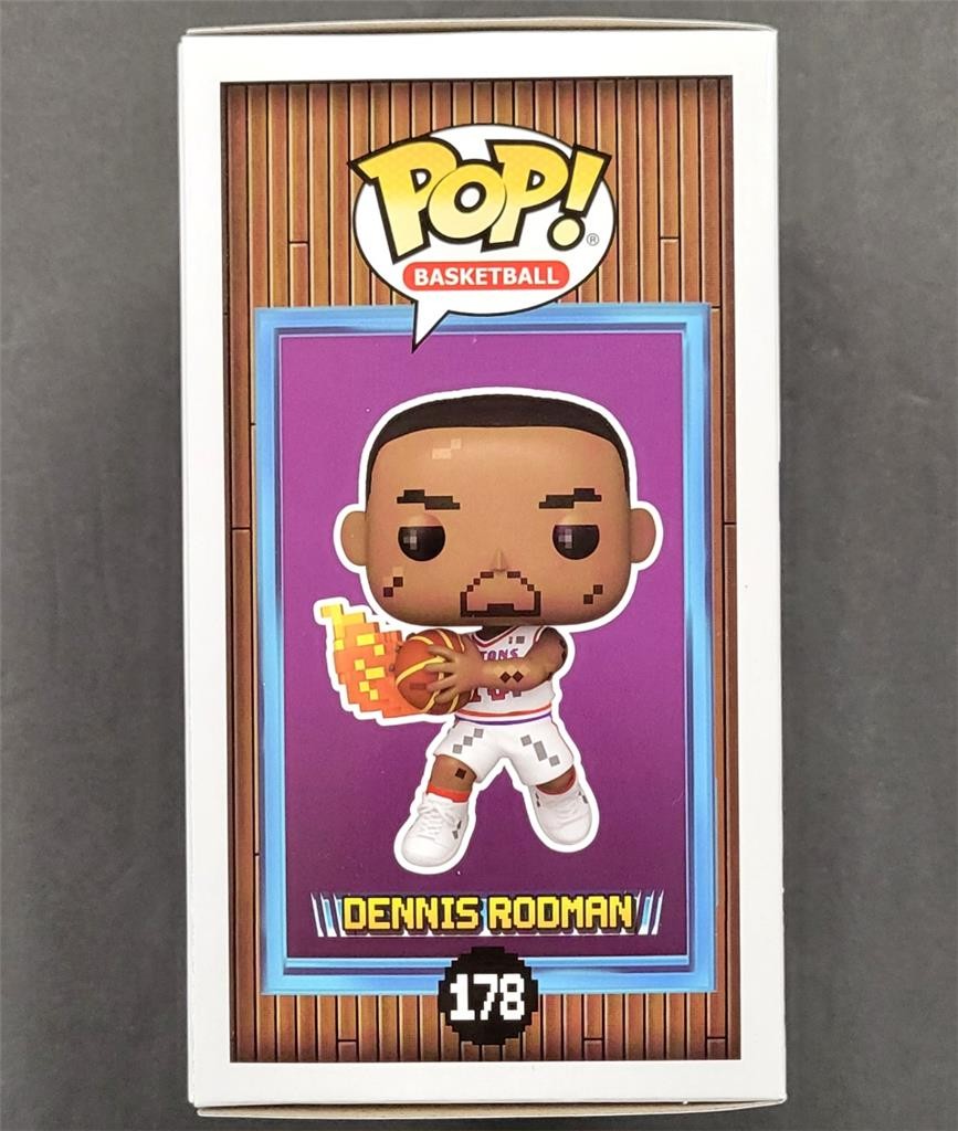 Dennis Rodman signed Pistons NBA Jam Funko Pop! auto 178 LE / 5000 ~ Beckett BAS
