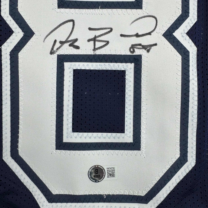 Autographed/Signed Dez Bryant Dallas Blue Football Jersey Beckett BAS COA
