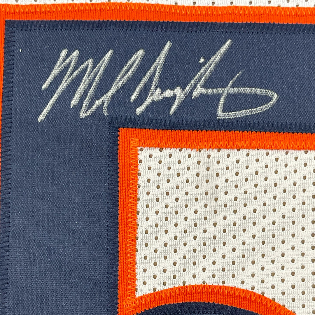 FRAMED Autographed/Signed MIKE SINGLETARY HOF 33x42 Chicago White Jersey JSA COA