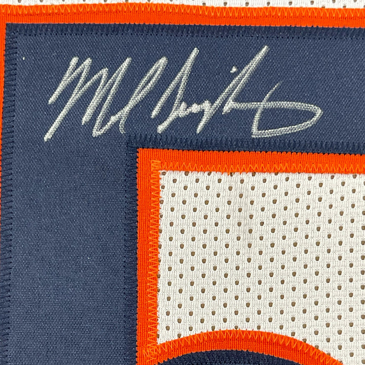 FRAMED Autographed/Signed MIKE SINGLETARY HOF 33x42 Chicago White Jersey JSA COA